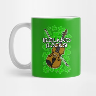 Ireland Rocks Fiddle Irish St Patrick's Day Mug